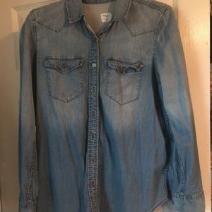 CHAMBRAY GAP MATERNITY Jean shirt